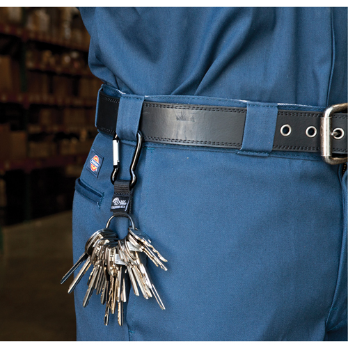 Split Ring Key Holder, Zinc Alloy Metal, 4-1/2" Cable, Carabiner Attachment NRZ Safety Inc.