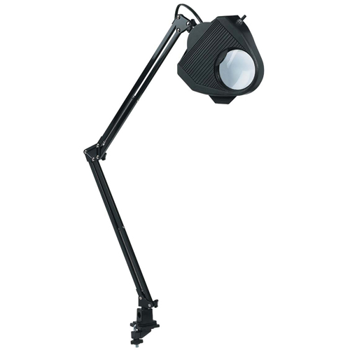 Lampe de travail avec loupe, 60 W, Fluorescent/Incandescente/DEL, Pince, Col 40", Noir NRZ Safety Inc.