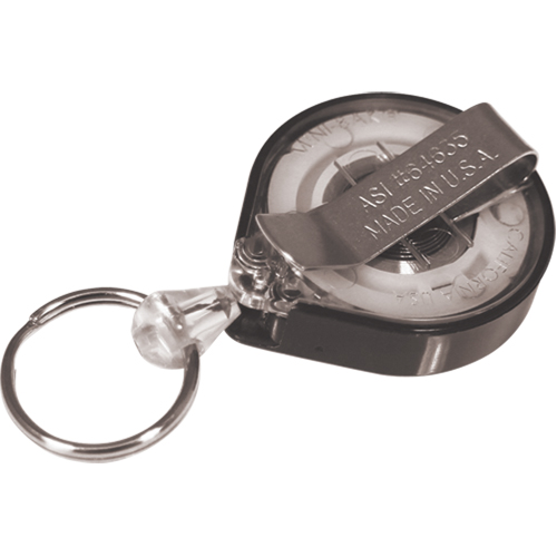 Retractable Mini-Bak&reg; Key Rings, Plastic, 36" Cable, Belt Clip Attachment NRZ Safety Inc.