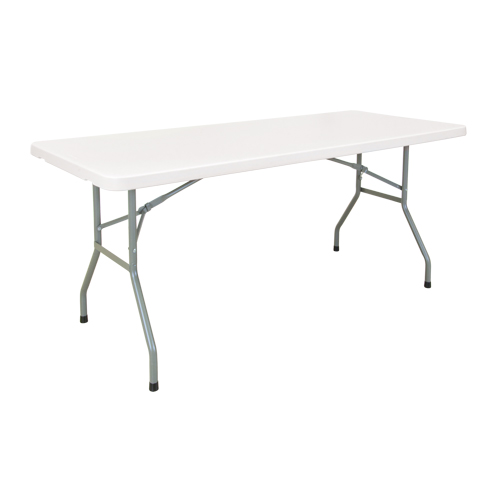 Table pliante, Rectangulaire, 72" l x 30" la, Poly&eacute;thyl&egrave;ne, Blanc NRZ Safety Inc.