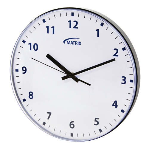 12 H Clock, Analog, Battery Operated, 12-3/4", Black NRZ Safety Inc.