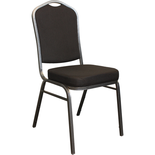 Chaises empilables, Tissu, Hauteur 37", Capacit&eacute; 275 lb, Noir NRZ Safety Inc.