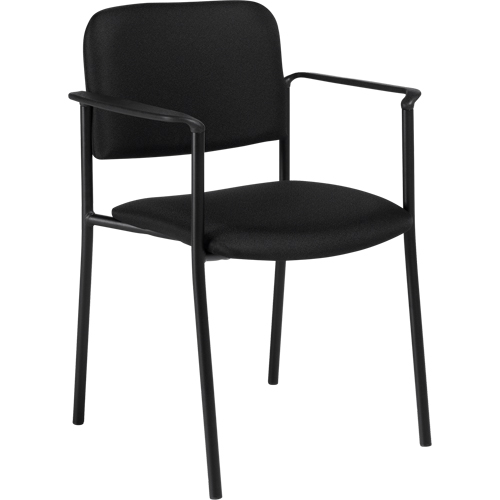Chaises empilables, Tissu, Hauteur 32", Capacit&eacute; 300 lb, Noir NRZ Safety Inc.