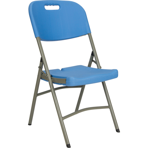 Chaise pliante, Poly&eacute;thyl&egrave;ne, Bleu, Capacit&eacute; 350 lb NRZ Safety Inc.