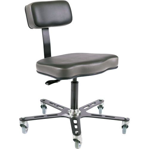 Chaise ergonomique SF160, Mobile, Vinyle Si&egrave;ge, Noir NRZ Safety Inc.