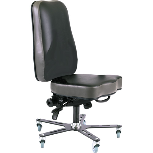Synergo I Ergonomic Chair, Mobile, Vinyl Seat, Black NRZ Safety Inc.
