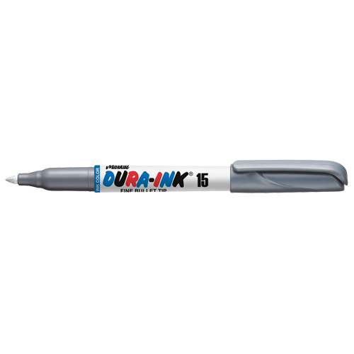 Dura-Ink&reg; #15 Permanent Marker, Fine, Silver NRZ Safety Inc.