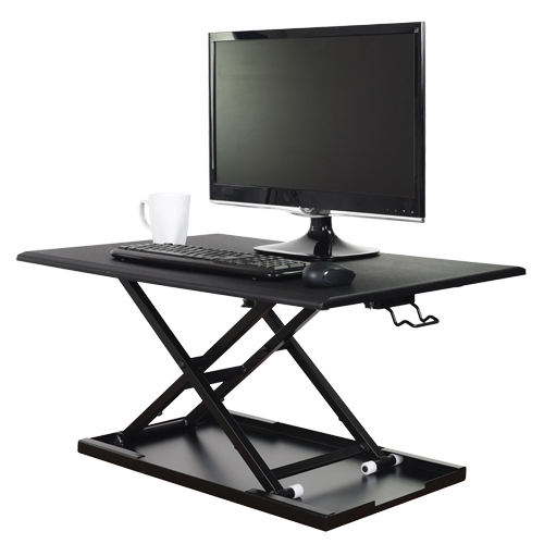Bureau ajustable pour travail assis et debout, Mod&egrave;le de bureau, 15-3/4" h x 31-1/2" la x 22-1/2" p, Noir NRZ Safety Inc.