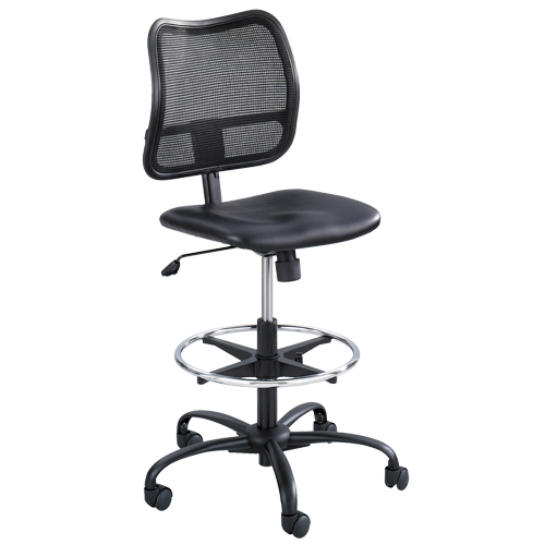 Vue Ergonomic Stool, Vinyl, Black, 250 lbs. Capacity NRZ Safety Inc.
