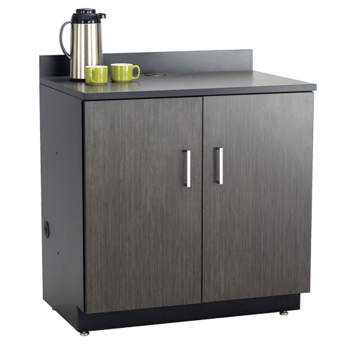 Modular Base Cabinet, Melamine, 2 Shelves, 39" H x 36" W x 25" D, Asian Night/Black NRZ Safety Inc.