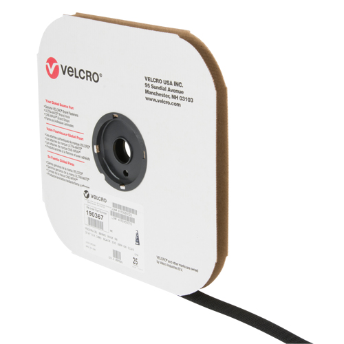 Fastener Tape, Hook, 25 yds x 3/4", Sew-On, Black NRZ Safety Inc.