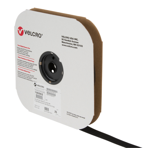 Ruban d'attaches, Crochet, 25 vg x 1", Cousu, Noir NRZ Safety Inc.