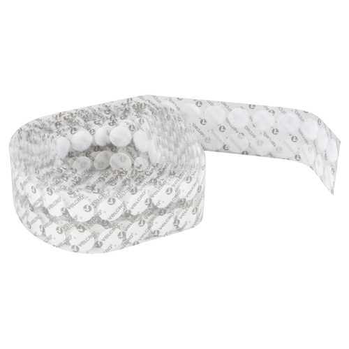 Attaches en jeton, Boucle et crochet, 3/4" dia., Adh&eacute;sif, Blanc NRZ Safety Inc.