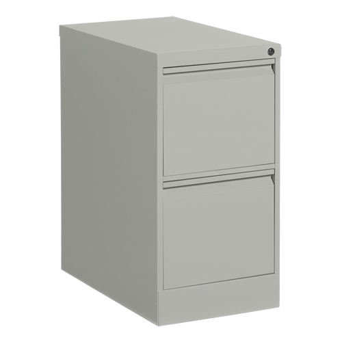 Vertical Filing Cabinet, Steel, 2 Drawers, 15-1/7" W x 25" D x 29" H, Grey NRZ Safety Inc.