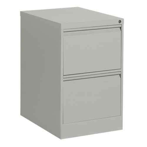 Vertical Filing Cabinet, Steel, 2 Drawers, 18-1/7" W x 25" D x 29" H, Grey NRZ Safety Inc.