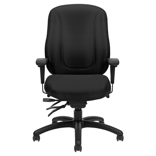 Overtime High Back Chair, Fabric, Black, 300 lbs. Capacity NRZ Safety Inc.