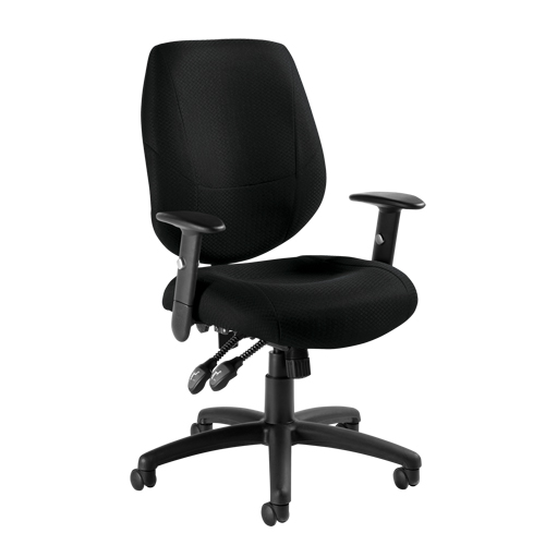 Six 31 Operator Chair, Fabric, Black, 250 lbs. Capacity NRZ Safety Inc.