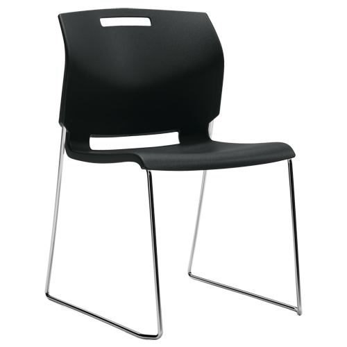 Chair, Plastic, 32-1/2" High, 300 lbs. Capacity, Black NRZ Safety Inc.