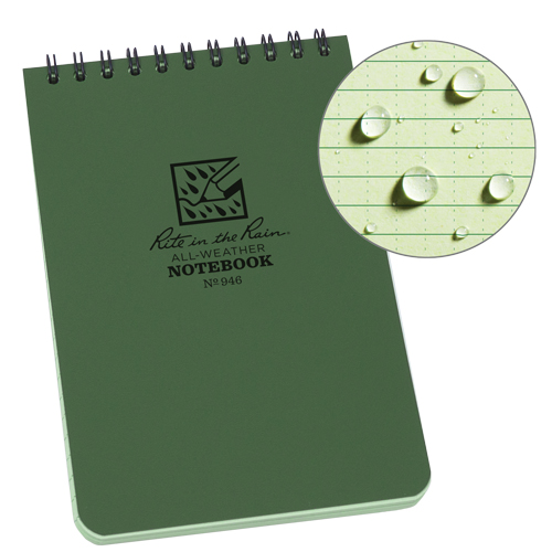 Pocket Top-Spiral Notebook, Soft Cover, Green, 100 Pages, 4" W x 6" L NRZ Safety Inc.