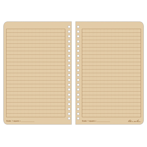 Carnet de notes de poche &agrave; spirale lat&eacute;rale, Couverture souple, Havane, 64 Pages, 4-5/8" , 7"  NRZ Safety Inc.