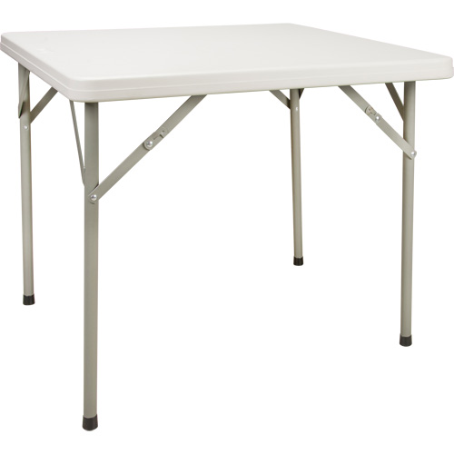 Table pliante, Carr&eacute;e, 34" l x 34" la, Poly&eacute;thyl&egrave;ne, Blanc NRZ Safety Inc.