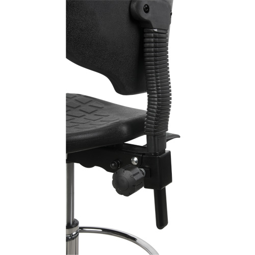 Tabouret robuste et ergonomique, Stationnaire, Ajustable, 39” - 48”, Polyur&eacute;thane Si&egrave;ge, Noir NRZ Safety Inc.