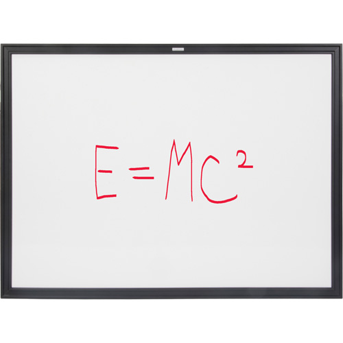 Tableau blanc &agrave; cadre MDF noir, Effacement &agrave; sec/Magn&eacute;tique, 48" la x 36" h NRZ Safety Inc.