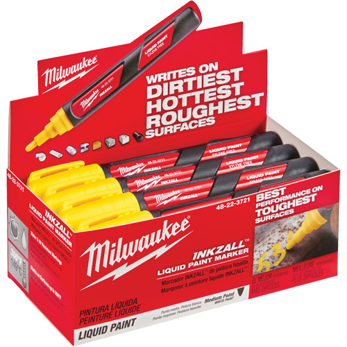 Inkzall Paint Marker, Liquid, Yellow NRZ Safety Inc.