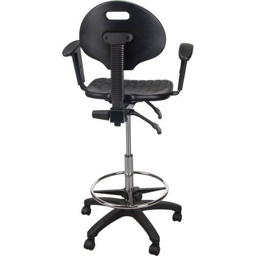 Tabouret ergonomique robuste avec accoudoirs r&eacute;glables et roulettes en nylon, Mobile, Ajustable Hauteur, Capacit&eacute; 250 lb NRZ Safety Inc.