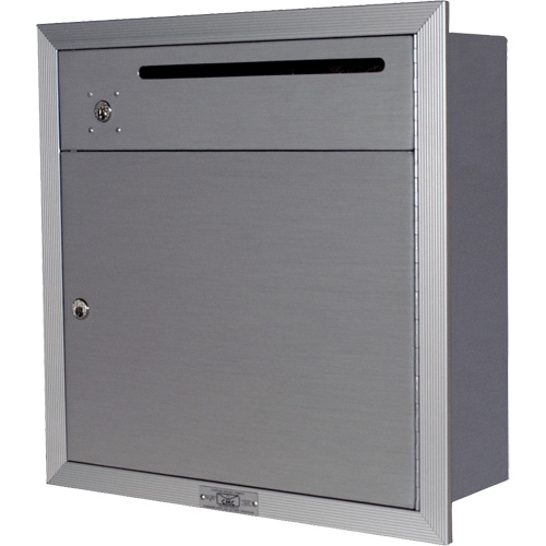 Recessed Collection Box, Wall -Mounted, 12-3/4" x 16-3/8", 2 Doors, Aluminum NRZ Safety Inc.