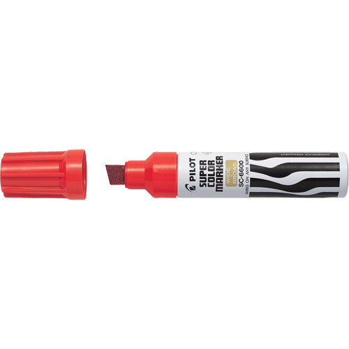 Super Colour Jumbo Permanent Marker, Red, Chisel Tip NRZ Safety Inc.