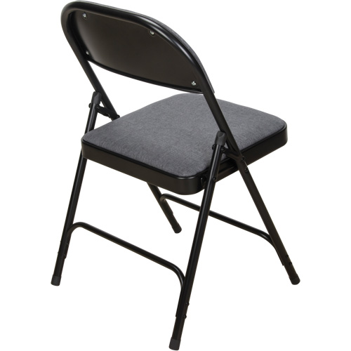 Chaise pliante de luxe en tissu rembourr&eacute;e, Acier, Gris, Capacit&eacute; 300 lb NRZ Safety Inc.