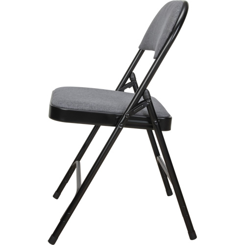 Chaise pliante de luxe en tissu rembourr&eacute;e, Acier, Gris, Capacit&eacute; 300 lb NRZ Safety Inc.