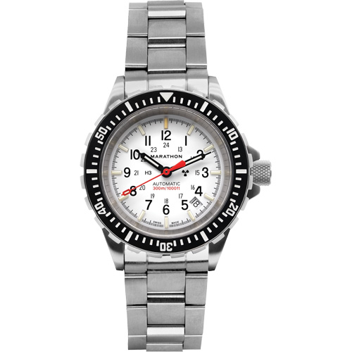 Grande montre automatique de plong&eacute;e &eacute;dition arctique GSAR avec bracelet en acier inoxydable, Num&eacute;rique, &agrave; piles, 41 mm, Argent NRZ Safety Inc.