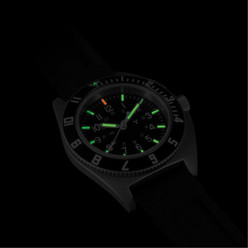 Steel Navigator Watch on 3-Piece Rubber Strap Kit, Digital, Battery Operated, 41 mm, Black NRZ Safety Inc.