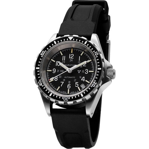 Montre Steel Navigator avec date sur ensemble bracelet en caoutchouc noir de trois morceaux, Num&eacute;rique, &agrave; piles, 36 mm, Noir NRZ Safety Inc.