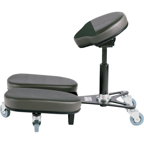 STAG4 Adjustable Kneeling Chair, Vinyl, Black/Grey NRZ Safety Inc.