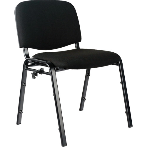 Chaises empilables, Tissu, Hauteur 32", Capacit&eacute; 250 lb, Noir NRZ Safety Inc.