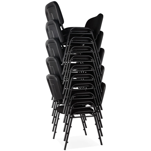 Chaises empilables, Tissu, Hauteur 32", Capacit&eacute; 250 lb, Noir NRZ Safety Inc.