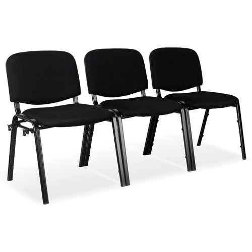 Chaises empilables, Tissu, Hauteur 32", Capacit&eacute; 250 lb, Noir NRZ Safety Inc.
