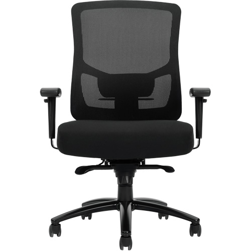 Chaise &agrave; dossier haut avec m&eacute;canisme &agrave; basculement synchronis&eacute; robuste Raven 400, Mailles, Noir, Capacit&eacute; 400 lb NRZ Safety Inc.