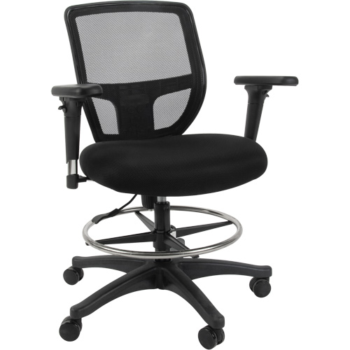 Tabouret de travail en maille, Mobile, Ajustable Hauteur, Capacit&eacute; 450 lb NRZ Safety Inc.