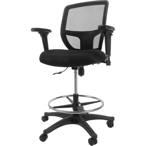 Tabouret de travail en maille, Mobile, Ajustable Hauteur, Capacit&eacute; 450 lb NRZ Safety Inc.