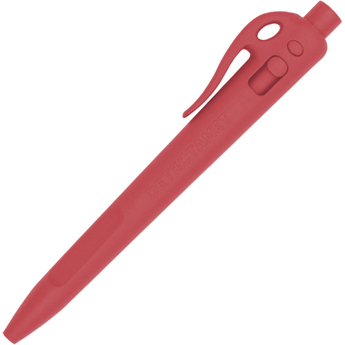 Stylo &agrave; bille d&eacute;tectable avec agrafe, Rouge, 1 mm, R&eacute;tractable NRZ Safety Inc.