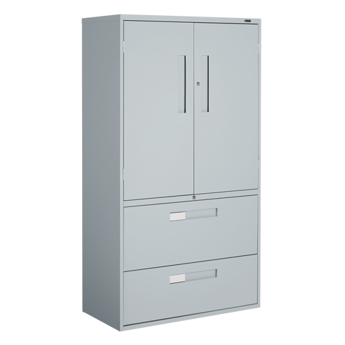 Multi-Stor Cabinet, Steel, 3 Shelves, 65-1/4" H x 36" W x 18" D, Grey NRZ Safety Inc.