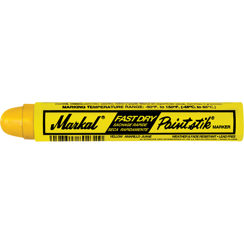 Fast Dry Paintstik&reg; Paint Marker -50° to 150°F, Solid Stick, Yellow NRZ Safety Inc.