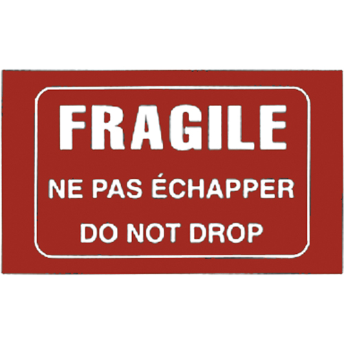 "Fragile" Bilingual Special Handling Labels, 5" L x 3" W, White on Red NRZ Safety Inc.