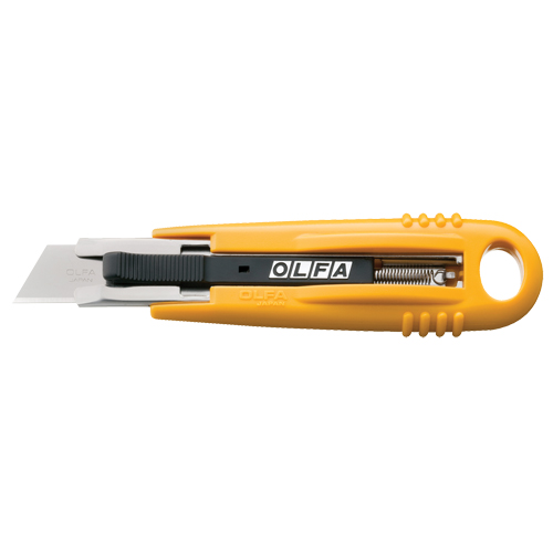 Couteau s&eacute;curitaire &agrave; lame autor&eacute;tractable, 19 mm, Acier au carbone, Robuste, Prise en Plastique NRZ Safety Inc.