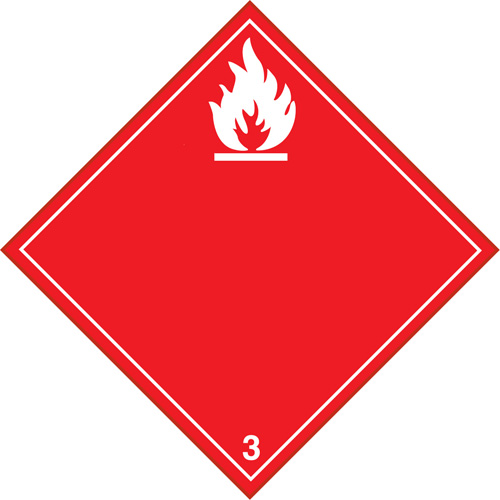 &eacute;tiquettes d'exp&eacute;dition TMD, Classe 3, Liquides inflammables, Vinyle NRZ Safety Inc.