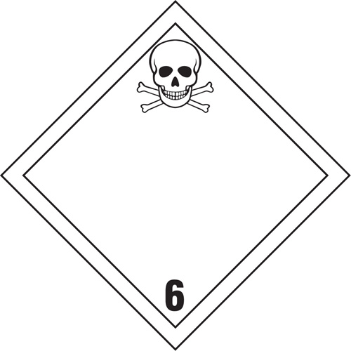 TDG Shipping Labels, Class 6.1, Toxic Substances, Vinyl NRZ Safety Inc.